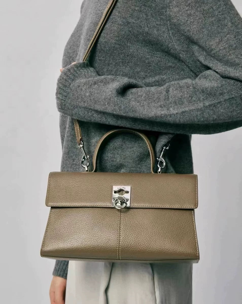 Genuine Leather Shoulder Crossbody Handbag