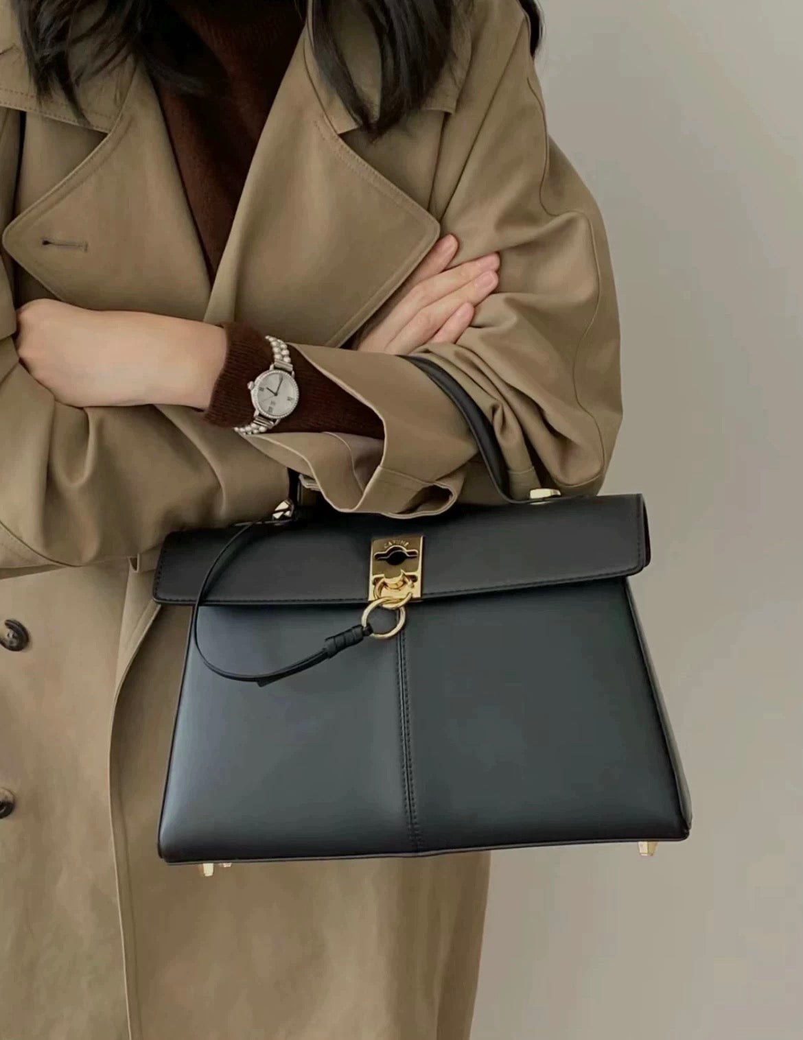 Genuine Leather Shoulder Crossbody Handbag