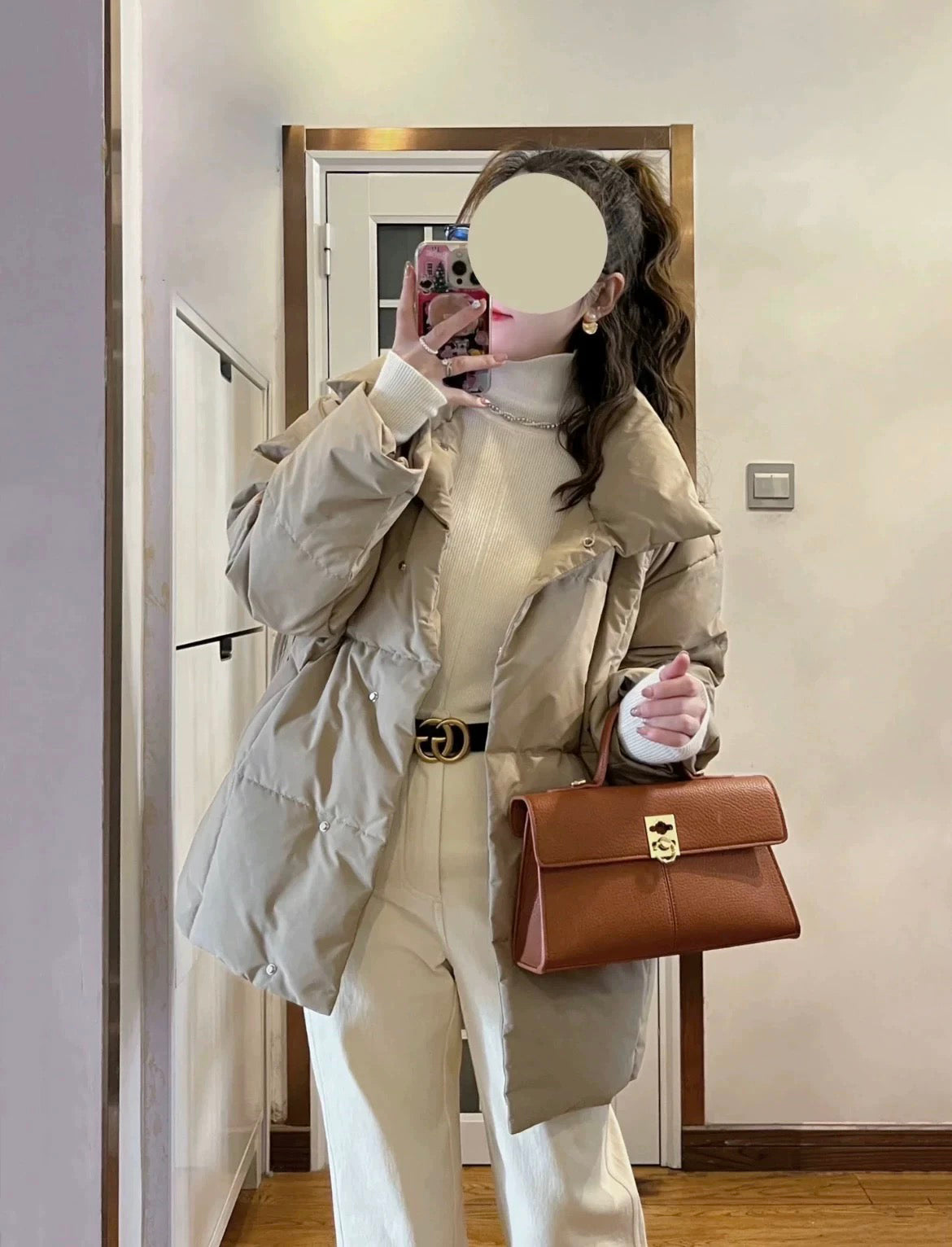 Genuine Leather Shoulder Crossbody Handbag