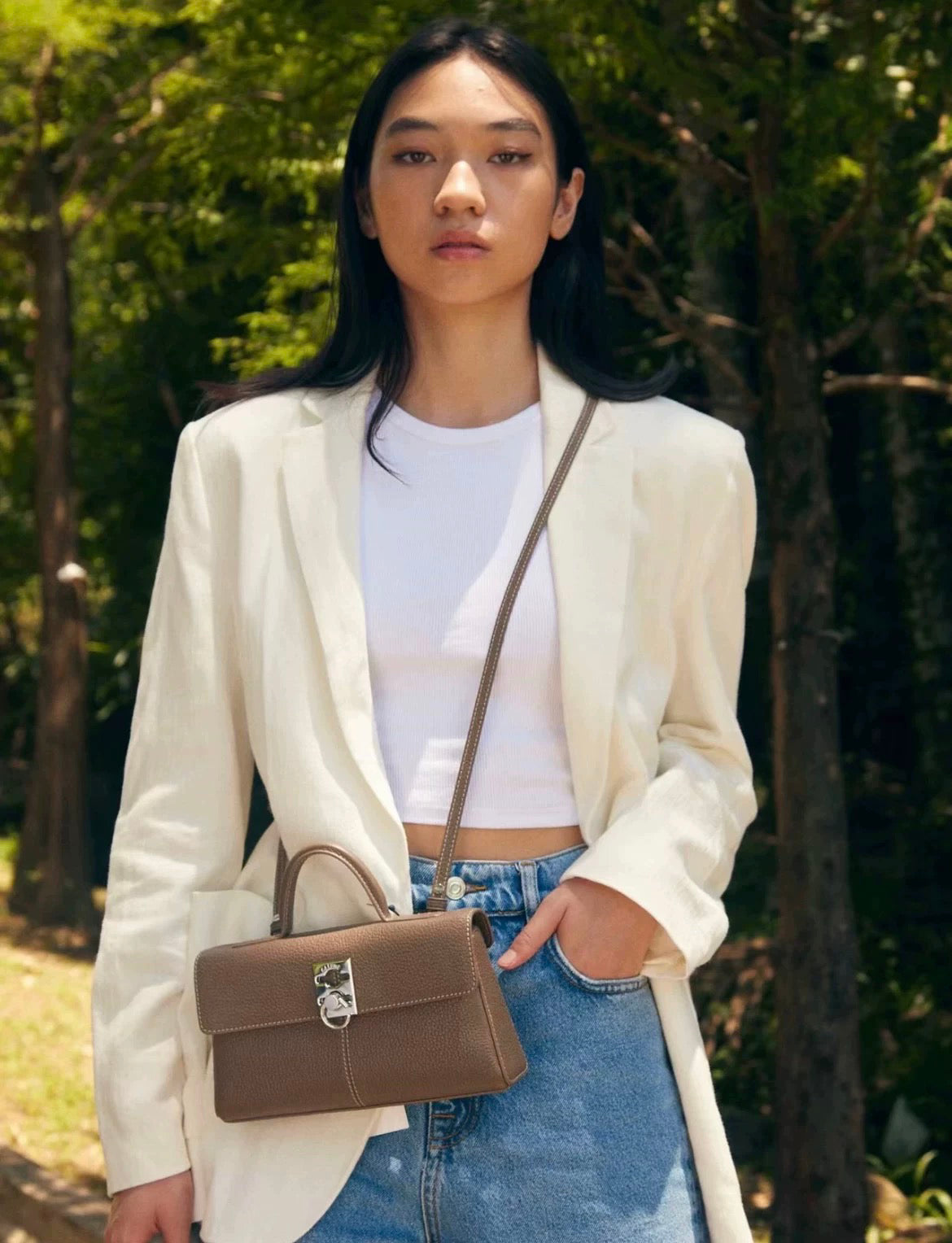 Genuine Leather Shoulder Crossbody Handbag