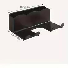 1pc Hair dryer storage rack, non perforated bathroom wall mounted bracket, bathroom air duct storage