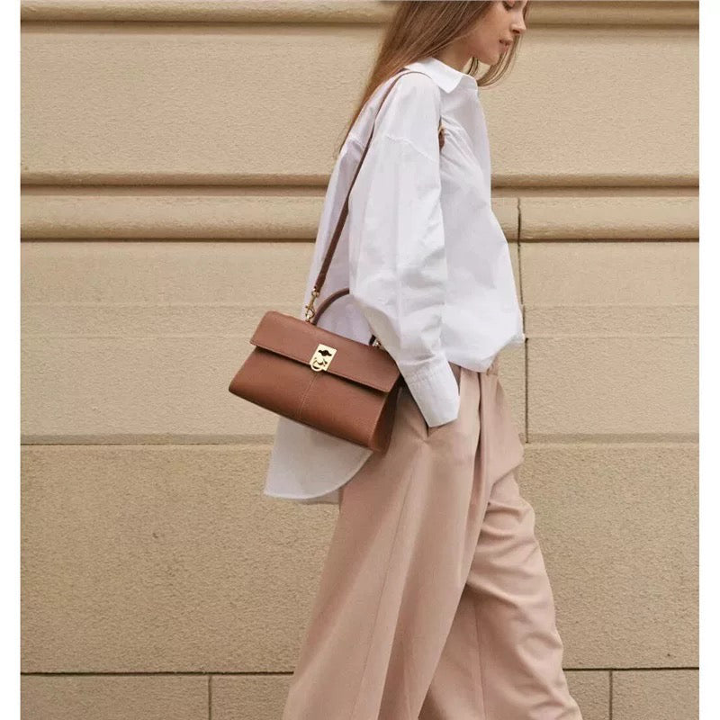Genuine Leather Shoulder Crossbody Handbag